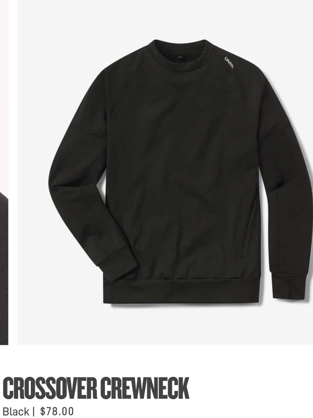 UNRL Crossover Crewneck Jacket in Black